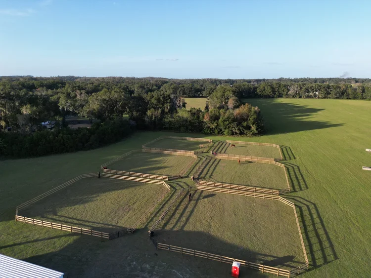 Aerial view Blue Moon Farm Reddick Florida